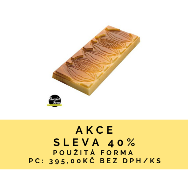 Obrázek produktu POUŽITÉ - CW FORMA NA TABULKY - TABULKA KAKAOVÉ BOBY 11,8x5cm v.0,9cm 50g 6ks - SLEVA 40%
