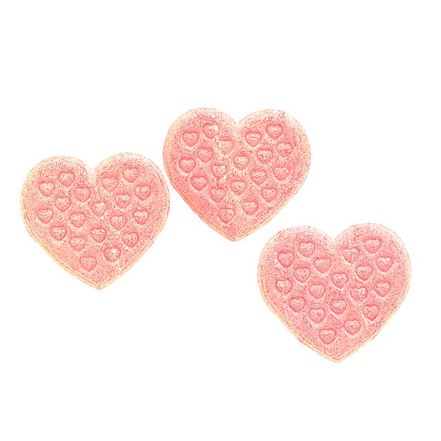 Obrázek produktu BUSSY AMOUR- vaflové srdce s jahodovou příchutí 4cm 300ks v plechové dóze (VÝROBA UKONČENA)