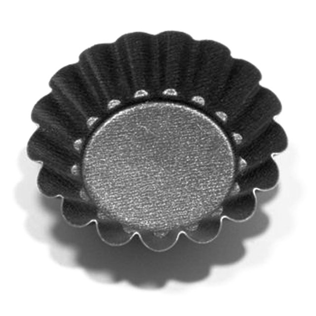 Obrázek produktu TG FORMA hliníková kulatá s vlnitým okrajem pr.7cm,v.1,5cm na puding - černá