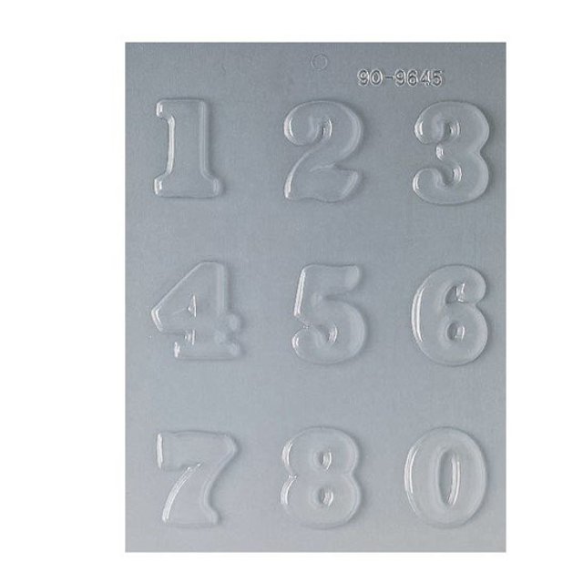 Obrázek produktu MA FORMA NA ČOKOLÁDU PLAST - ČÍSLA 45x40mm v.5mm