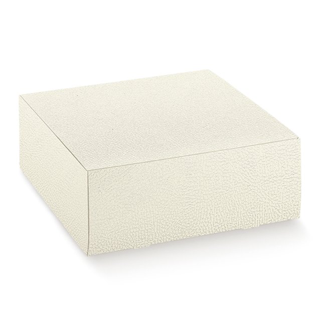 Obrázek produktu SC Krabice na dort hranatá potisk bílá kůže 31x31x10cm 5x10ks
