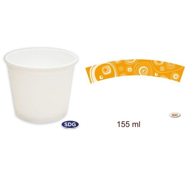 Obrázek produktu SDG KELÍMEK papírový 155ml s potiskem oranžový 33x45ks