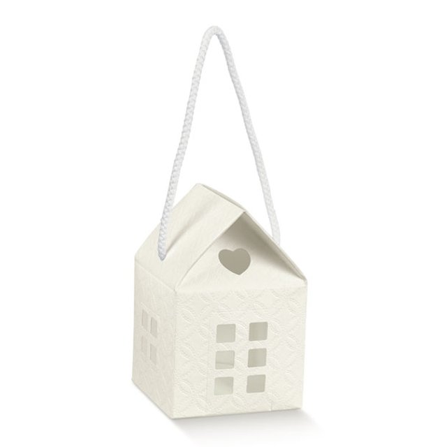 Obrázek produktu SC Krabice na dort DOMEČEK bílý 10x10cm v.9cm 10ks/bal.