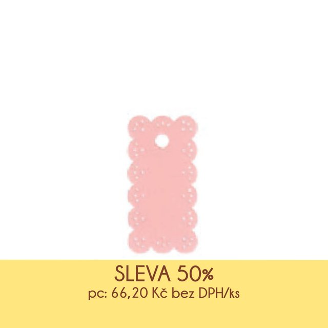 Obrázek produktu SC Cedulka na krabici růžová 24 ks - DOPRODEJ SLEVA 50%