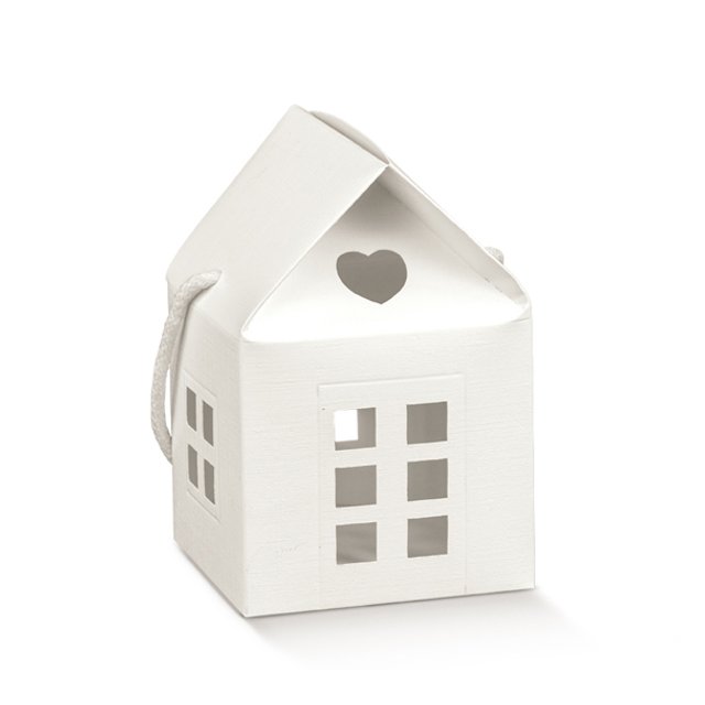 Obrázek produktu SC Krabice na dort DOMEČEK bílý 10x10cm v.9cm 10ks/bal.