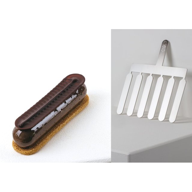 Obrázek produktu MA ŠABLONA NEREZ na čokoládovou dekoraci LÍSTEK ECLAIR 12x2,5cm