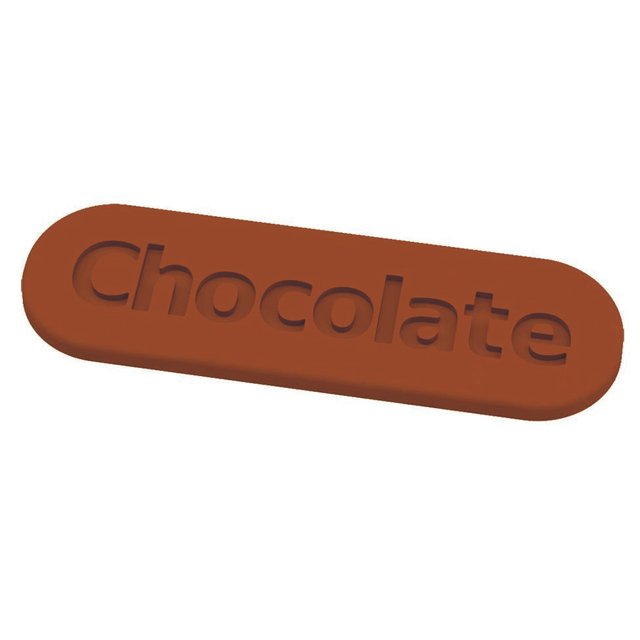 Obrázek produktu MA FORMA NA ČOKOLÁDU PLAST - CEDULKA CHOCOLATE 75x23x3mm 12ks