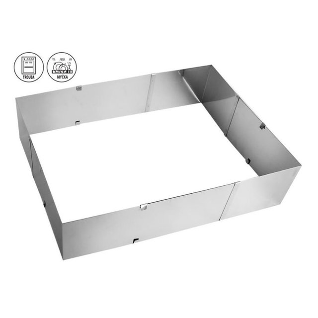 Obrázek produktu VK Forma dortová nerez posuvná hranatá 24/47x20/38x6cm