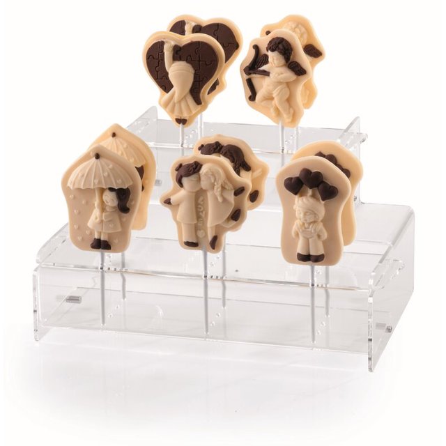 Obrázek produktu MA STOJAN NA LÍZÁTKA - ČIRÝ 2 patra-27x18x14,5cm na 20ks lízátek