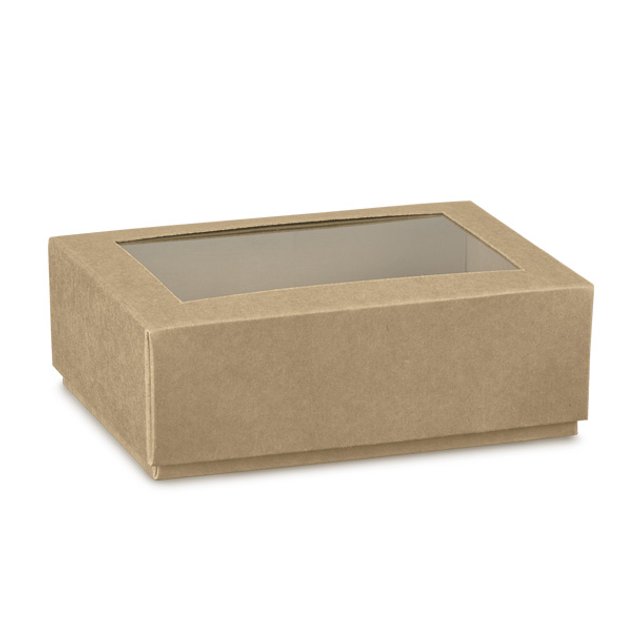 Obrázek produktu SC Krabička s okénkem přírodní AVANA 16,5x11x5,5cm 5x10ks