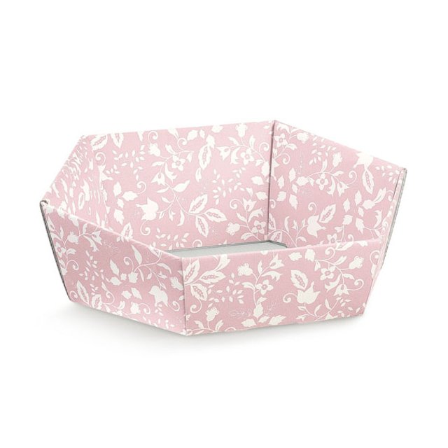 Obrázek produktu SC Dárkový koš růžový potisk Harmonies 29x23x8,5cm 15x2 ks  (doprodej)