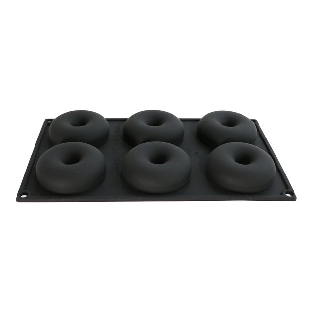 Obrázek produktu MA FORMA SILIKON černá - DONUT ø7,5cm, v.2,5 cm, 6ks, 89ml