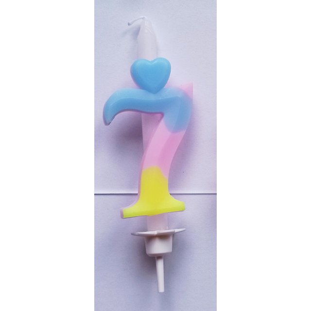 Obrázek produktu Svíčka číslo duhová "7"