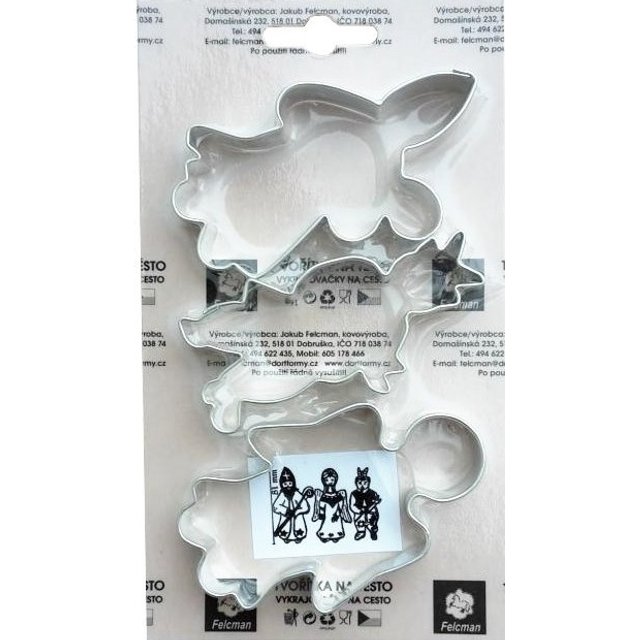 Obrázek produktu VK VYKRAJOVÁTKO NEREZ - SADA MIKULÁŠ, ČERT A ANDĚL 3ks