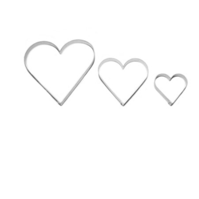 Obrázek produktu VK VYKRAJOVÁTKO NEREZ - sada srdce 3 velikosti