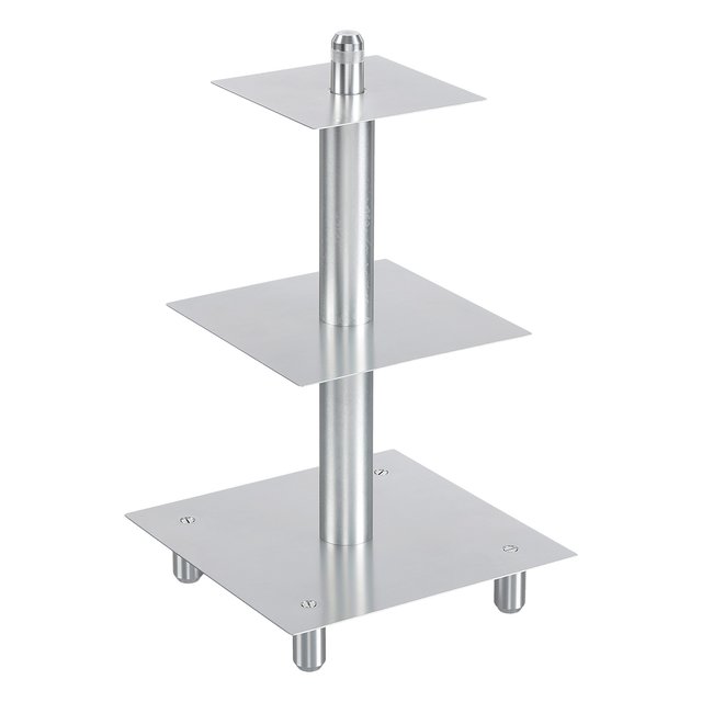 Obrázek produktu TH Stojan dortový hliníkový čtvercový 3 patra(14x14,19x19,24x24cm)