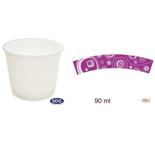 Obrázek produktu SDG KELÍMEK papírový 90ml s potiskem fialový 46x42ks