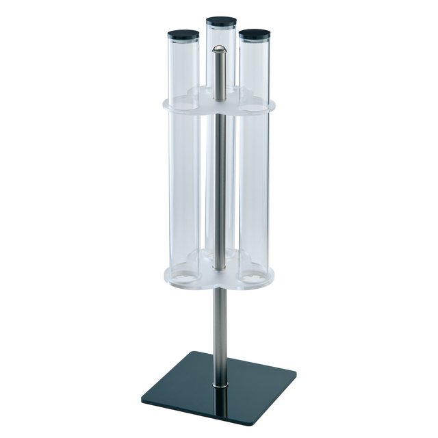 Obrázek produktu MA ZÁSOBNÍK NA KORNOUTY - 3 TUBY ČERNÝ nerez pr.5,4cm