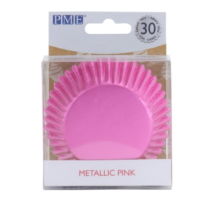 Obrázek produktu PME Košíčky na muffiny METALIC PINK (metalická růžová) 50x28mm 30ks