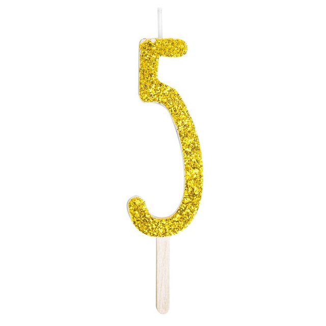 Obrázek produktu PME DORTOVÉ SVÍČKY - ČÍSLO bílé a zlaté třpytky 5