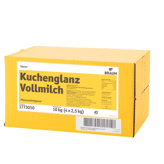 Obrázek produktu BRAUN CakeGloss poleva mléčná v bloku 4x2,5kg