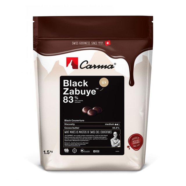 Obrázek produktu CARMA ČOKOLÁDA BLACK ZABUYE HOŘKÁ 83% 5x1,5 kg