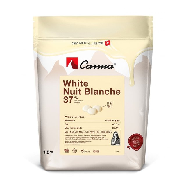 Obrázek produktu CARMA ČOKOLÁDA NUIT BLANCHE BÍLÁ 37% 5x1,5 kg