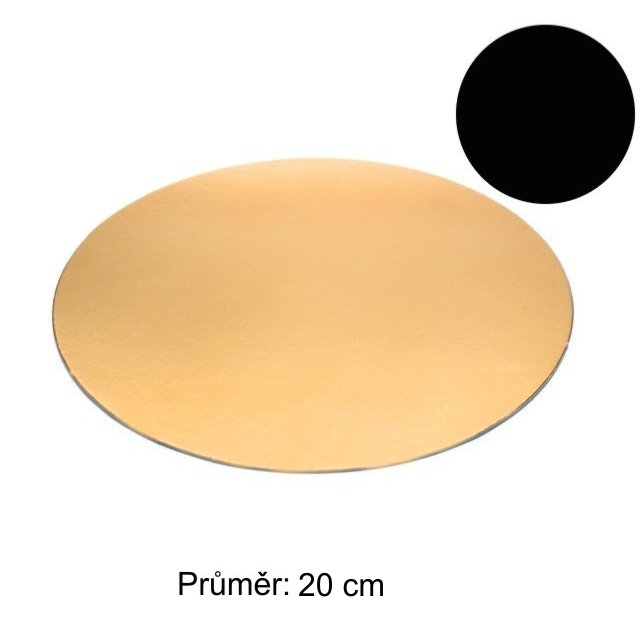 Obrázek produktu LEPENKOVÁ PODLOŽKA ZLATO/ČERNÁ pr.20 cm 100 ks