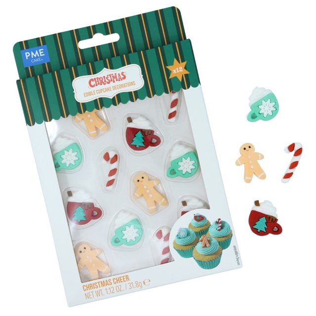 Obrázek produktu PME Dekorace cukrové VÁNOCE - Christmas Cheer 12ks