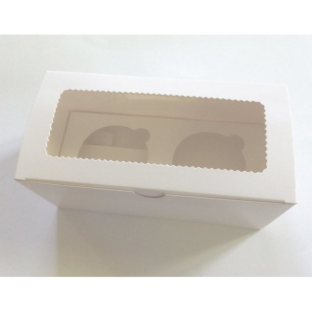 Obrázek produktu SA KRABIČKA bílá - na 2ks cupcakes 2díly 17 x 8 x 8 cm (25ks v balení)