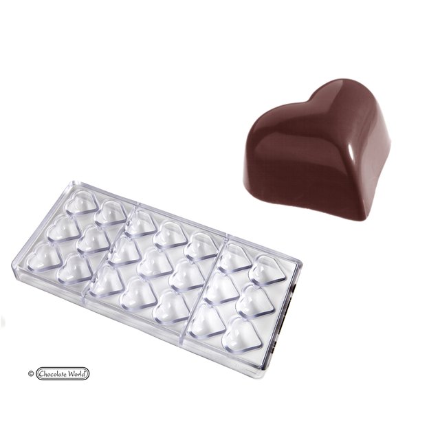 Obrázek produktu CW FORMA NA PRALINKY - SRDCE 3x3,6cm v.1,9cm 14g 21 ks