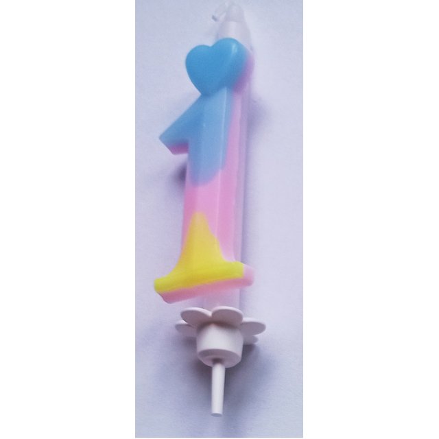 Obrázek produktu Svíčka číslo duhová "1"
