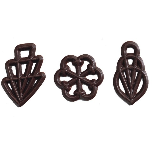 Obrázek produktu DEKOR ČOKOLÁDOVÝ FILIGRAN TMAVÝ 300ks