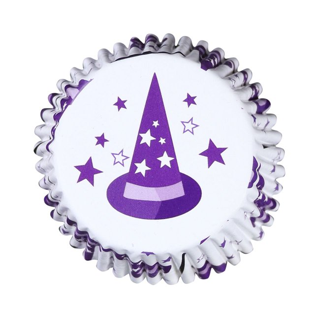 Obrázek produktu PME Košíčky na muffiny HALLOWEEN - FIALOVÝ KLOBOUK 50x28mm 30ks