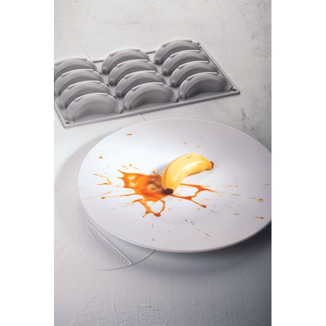 Obrázek produktu PAV FORMA SILIKON černá - 30x17.5cm - BABY BANANA- 12x banán 9x4x2,5cm 40ml