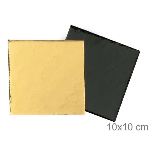 Obrázek produktu LEPENKOVÁ PODLOŽKA ZLATO/ČERNÁ 10x10 cm 100 ks