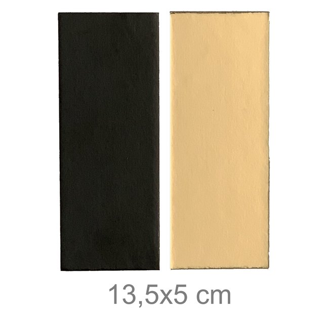 Obrázek produktu LEPENKOVÁ PODLOŽKA ZLATO/ČERNÁ, ČERNO/BÍLÁ 13x5cm (pod eclair) 100ks