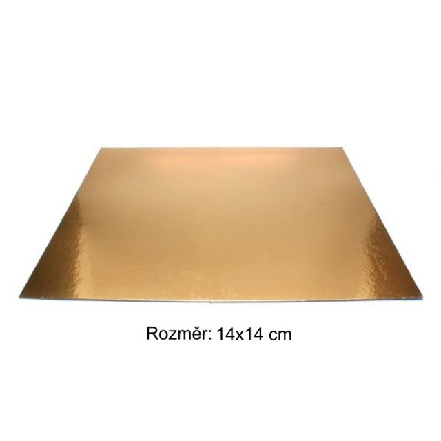 Obrázek produktu LEPENKOVÁ PODLOŽKA ZLATÁ 14x14cm 100 ks