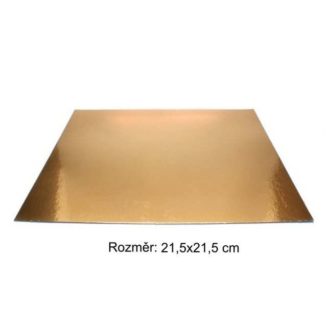 Obrázek produktu LEPENKOVÁ PODLOŽKA ZLATÁ 21,5 x 21,5cm 100ks