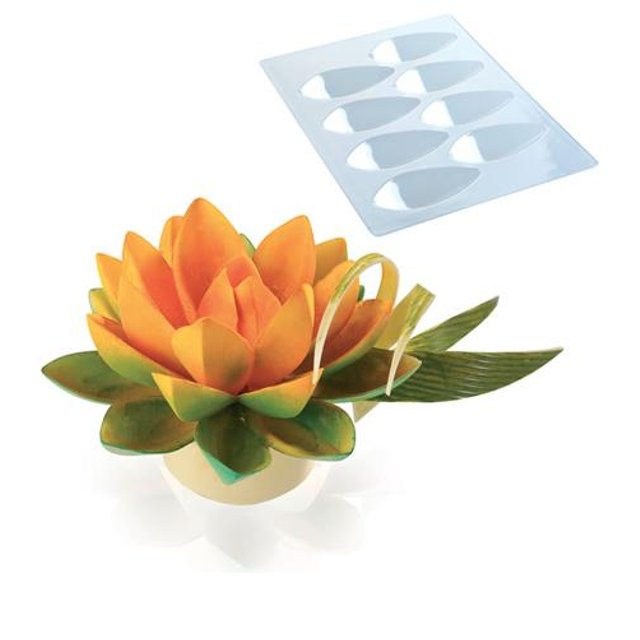 Obrázek produktu MA FORMA NA ČOKOLÁDU PLAST - LOTOSOVÝ KVĚT 80x35mm v.18mm