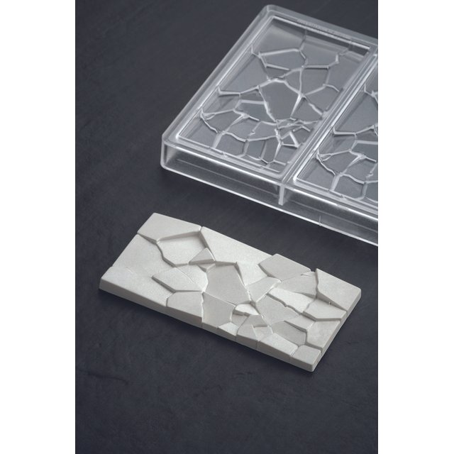 Obrázek produktu PAV FORMA NA PRALINKY - 3xTABULKA mělká popraskaná15,5x7,7cm, 100g