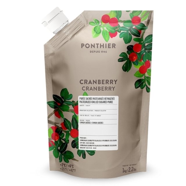 Obrázek produktu PONTHIER PYRÉ BRUSINKA (Cranberry) chlazené 6x1kg