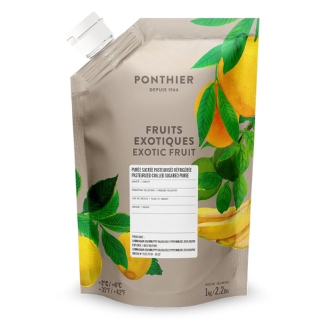 Obrázek produktu PONTHIER PYRÉ MIX EXOTICKÉ OVOCE (mango, maracuja, banán, limeta) chlazené 6x1kg