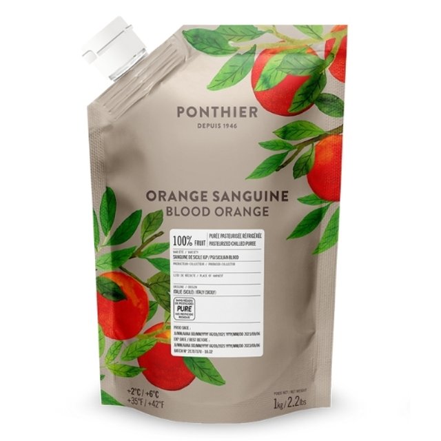 Obrázek produktu PONTHIER PYRÉ POMERANČ KRVAVÝ 100% (Blood orange) chlazené 6x1kg