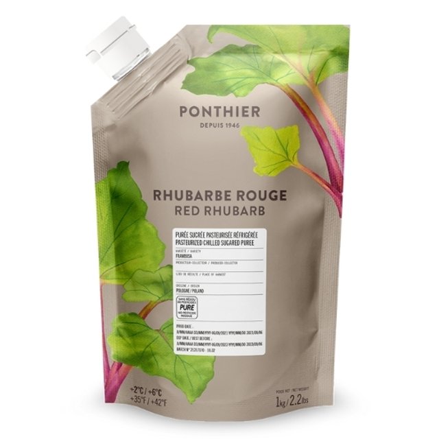 Obrázek produktu PONTHIER PYRÉ REBARBORA (Rhubarb) chlazené 6x1kg