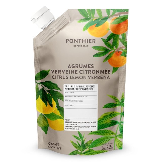 Obrázek produktu PONTHIER PYRÉ MIX MANDARINKA BERGAMOT CITRONOVÁ TRÁVA (Citrus lemon verbena) chlazené 6x1kg