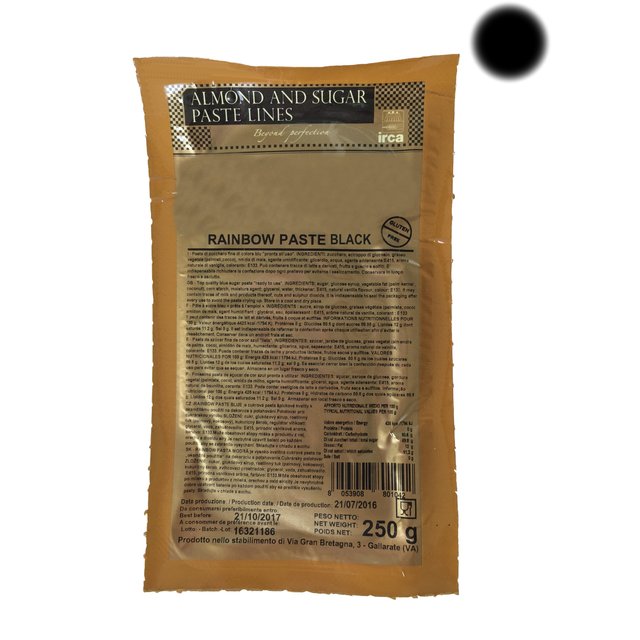 Obrázek produktu IRCA RAINBOW PASTE ČERNÁ modelovací a potahovací hmota 24x250g