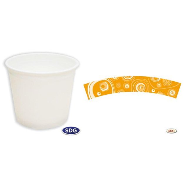 Obrázek produktu SDG KELÍMEK papírový 265ml s potiskem oranžový 30x45ks