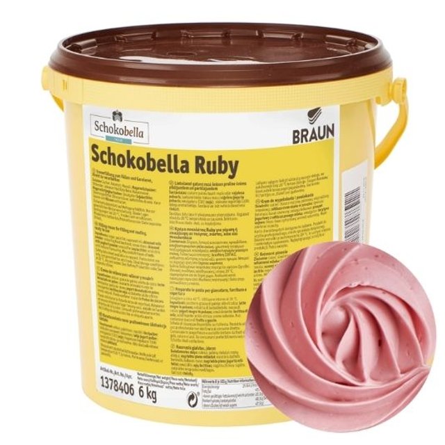 Obrázek produktu BRAUN SCHOKOBELLA RUBY náplň a poleva 6kg
