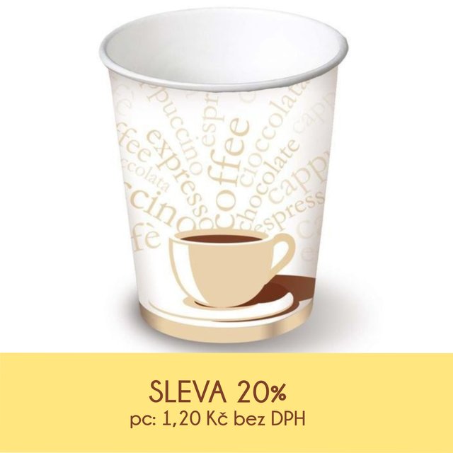 Obrázek produktu SDG KELÍMEK KÁVA 3oz(75/90ml) 40x50ks ČERNÝ nebo POTISK SLEVA 20%